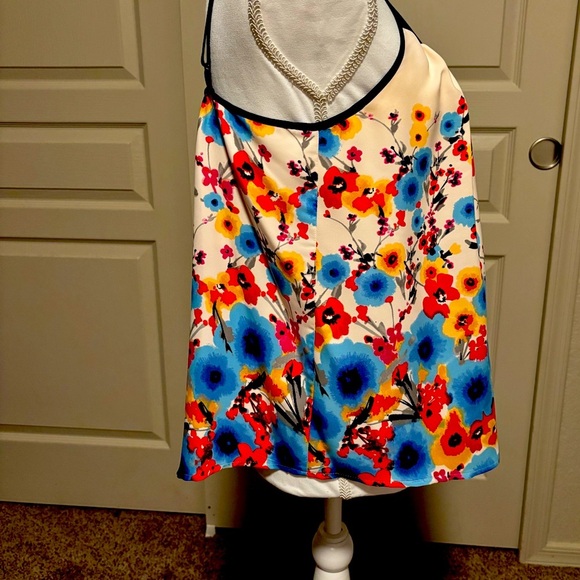 LC Lauren Conrad Floral Camisole - Blue and Red Women’s Size Large - Picture 6 of 7